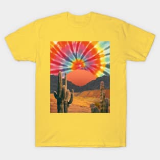 Tie Dye Hippie Desert Cactus Saguaro T-Shirt